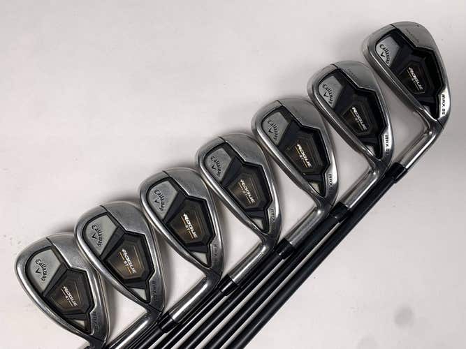 Callaway Rogue ST Max OS Iron Set 4-PW Project X Cypher Fifty 5.0 50g Senior RH