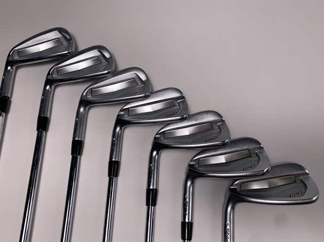 LEFTY Ping i210 Iron Set 4-PW White Dot 3* UP NS Pro 1050 GH Stiff Steel Mens LH