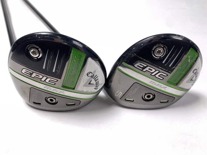 Callaway EPIC Max 3 & 5 Fairway Wood Set 15* 18* Cypher Forty 5.0 40g Senior RH