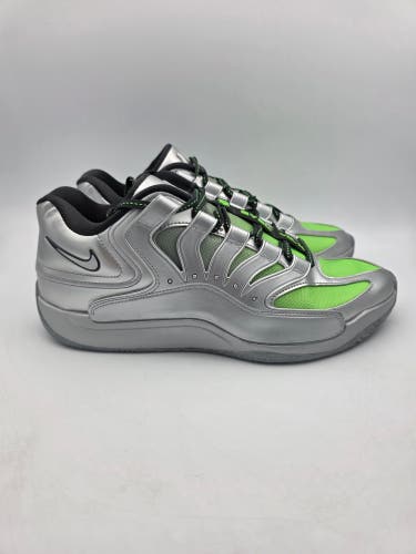 Nike KD 18 EYBL Silver Green Mesh Basketball Shoes Mens Size 11 IF2519-001