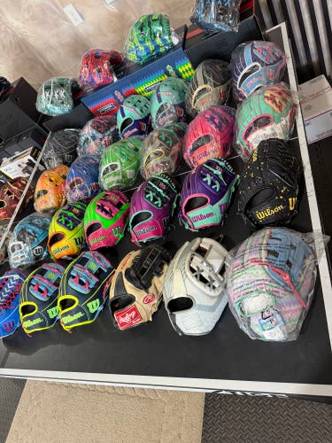 Wilson and Rawlings Baseball Gloves