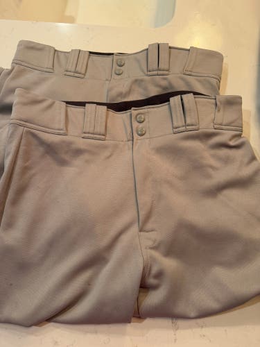 Lot of 2 Gray Men's Medium Adult Easton Game Pants (New)