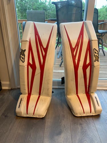 35" +1 Brian's G-Netik 8.0 Goalie Leg Pads - Super Clean (Used)