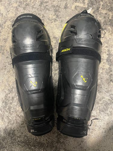 Senior Bauer Supreme Mach 14" Shin Pads (Used)