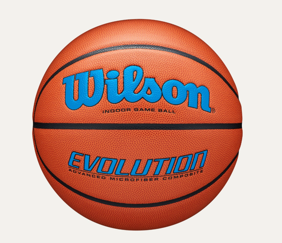 Wilson Evolution Indoor Game Basketball Size 6 -28.5" Royal Microfiber (New)