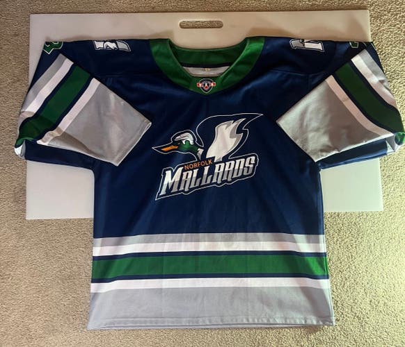 Blue XL Norfolk Mallards Pro Jeresy #2 DM FOR NAME