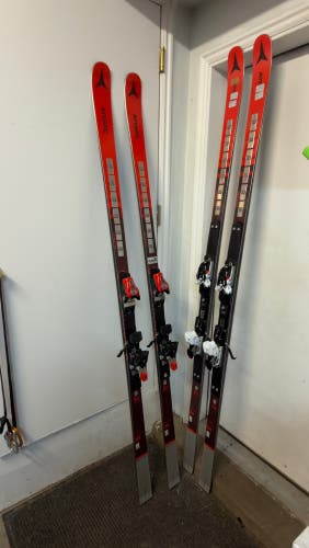 FIS speed package 1DH and 1SG Women's 2024 Atomic 215 cm Racing Skis Max Din 20 (New) and 207 SG