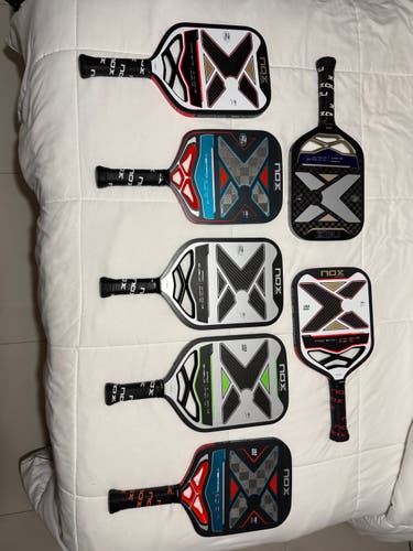 7 NOX Pickleball Paddles – Used – Selling Individually or Together