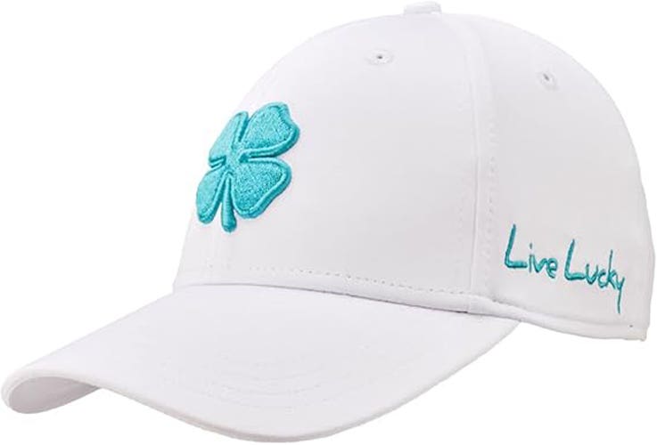 NEW Black Clover Live Lucky Premium Clover #158 White Fitted S/M Golf Hat