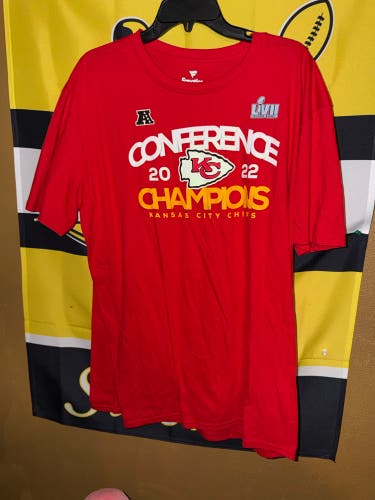 Fanatics NFL Football Kansas City Chiefs AFC Champs 2022 T Shirt Brand New