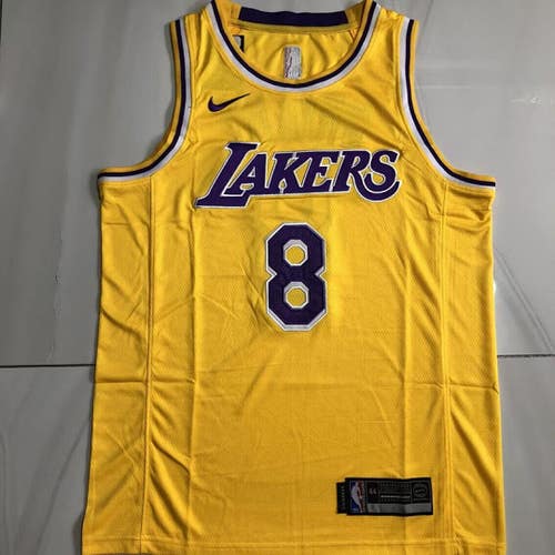 Kobe Bryant Retro Yellow Basketball Embroidered Jersey #8 Size XS