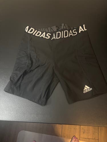 Black Women's Medium Adult Adidas Sliding Shorts (Used)