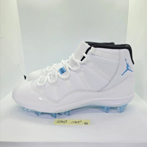 Nike Air Jordan 11 Retro Mid TD Football Cleat White Blue HM7324-104 Men sz 10.5