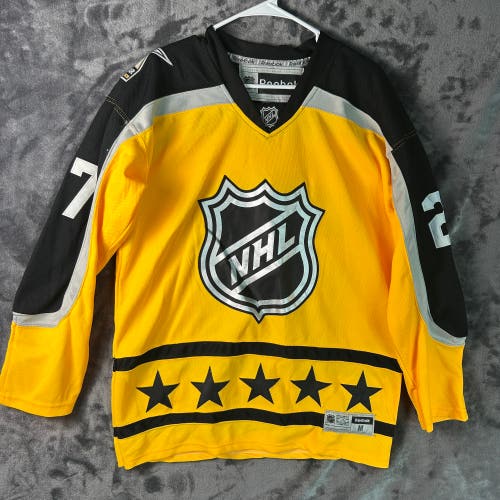 Reebok 2017 NHL All Star Game Jersey Customized 27 Yellow Black Hockey Mens M