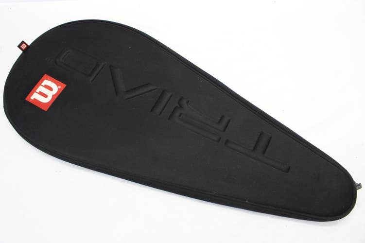 WILSON "TRIAD" SINGLE ZIPPERED TENNIS RACQUET COVER WITH STRAP