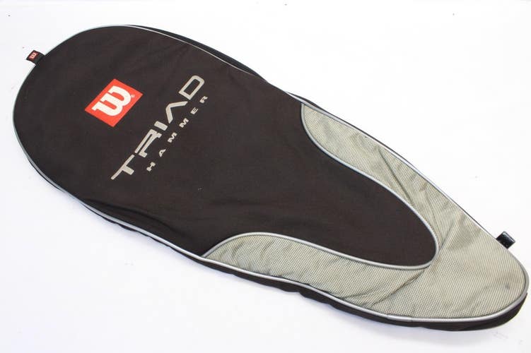 WILSON "TRIAD HAMMER" SINGLE ZIPPERED TENNIS RACQUET COVER WITH STRAP