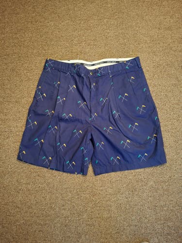 Polo Golf Men’s All Over Print Navy Chino Golf Shorts Sz 38