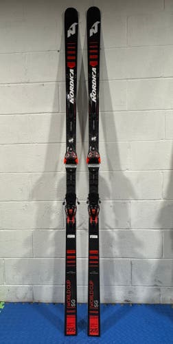 Nordica Dobermann WC SG 205 cm Racing Skis With Bindings Max Din 18 (Used) Perfect Condition