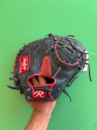 Black Rawlings Gold Glove Elite RH Catcher's Baseball Glove 32.5"