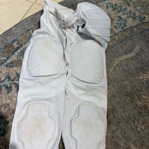 White Men's Medium Youth Under Armour Game Pants (Used)