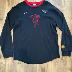 Mens Vintage Nike Manchester United Crew Neck Waffle Shirt Size XXL