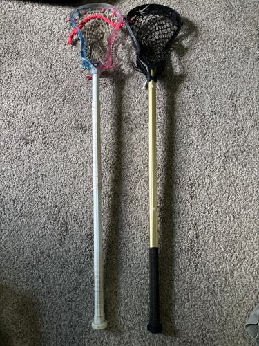 Used ECD Lacrosse Ion head on warrior shaft and Nike Alpha head on used like new ECD Focus shaft