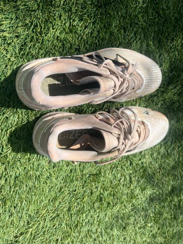 White Men's Size M 9.0 (W 10.0) Adult Adidas Adizero Afterburner Low Top Turf Cleats (Used)