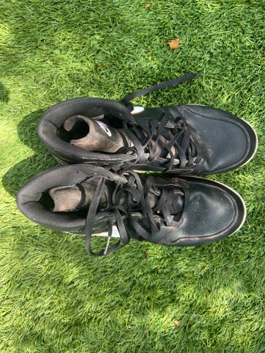 Black Men's Size M 9.0 (W 10.0) Adult Nike Air Jordan High Top Detachable Cleats (Used)