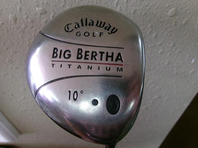 CALLAWAY BIG BERTHA TITANIUM DRIVER 10* W/CALLAWAY RCH REGULAR FLEX GRAPHITE RH