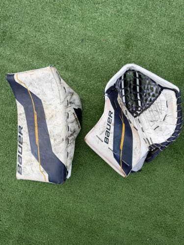 Senior Bauer Supreme Shadow Regular Goalie Glove & Blocker | Pro Stock