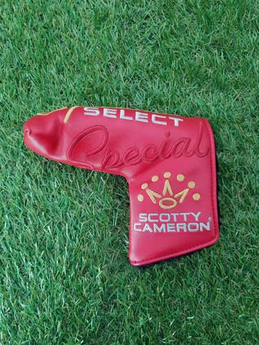 SCOTTY CAMERON SPECIAL SELECT RED BLADE PUTTER HEADCOVER VERYGOOD
