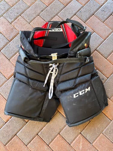 Black Intermediate Medium CCM 1.9 Hockey Goalie Pants
