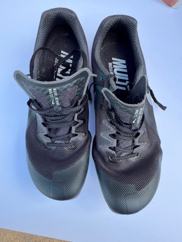 Black Men's Size M 11.0 (W 12.0) Adult Nike Zoom rival Sprint Shoes (Used)