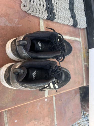 Black Men's Size M 11.0 (W 12.0) Adult Adidas Adizero High Top Metal (Used)