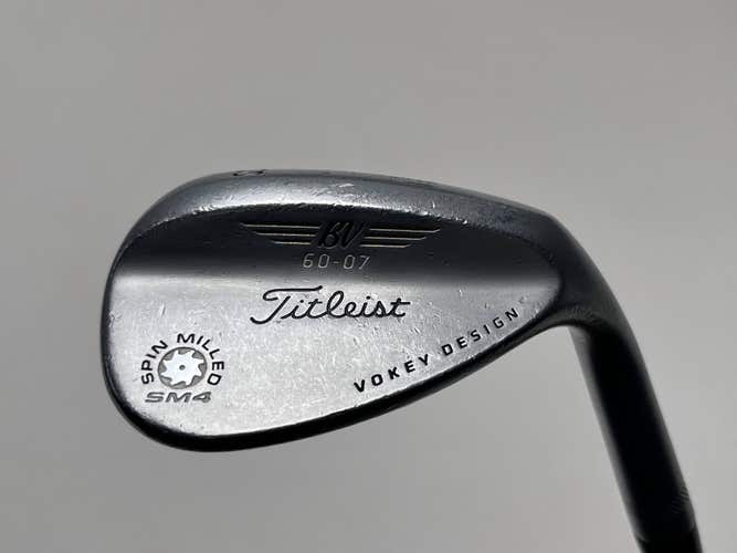 Titleist Vokey Spin Milled SM4 Chrome Wedge 60* 7 Bounce Wedge Steel Mens RH