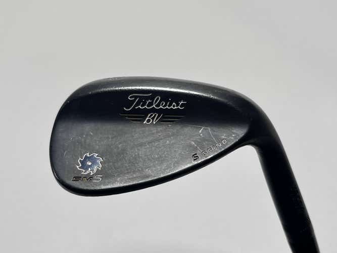 Titleist Vokey SM5 Raw Black Wedge 58* 7 Bounce S-Grind Tour AD 65g Graphite RH