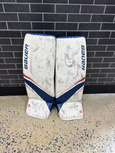 Blue Large Senior Bauer Supreme 2S Pro Goalie Leg Pads (Used)