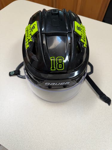 Sam Steel Blackout Medium Bauer Re-Akt 150 Helmet (Used)