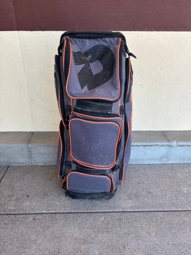 Gray DeMarini Wheeled Catcher's Bag