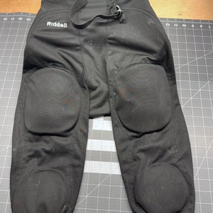 Black Unisex XL Youth Riddell Game Pants (Used)