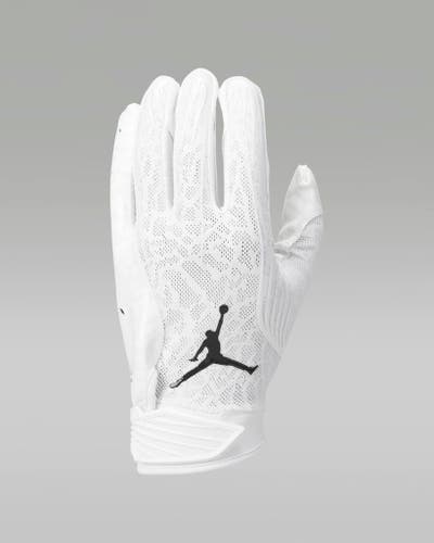 NWT men's medium Nike Jordan Fly Lock Football Receiver Gloves White black FJ8558-102