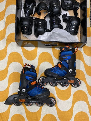 Youth K2 Raider Pro Pack Inline Skates Regular Width Size 1-5 (Used)