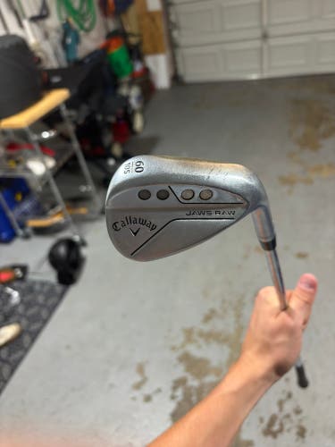 Men's Callaway Jaws Raw Right Handed Wedge Wedge Flex 60 Degree Steel Shaft (Used)