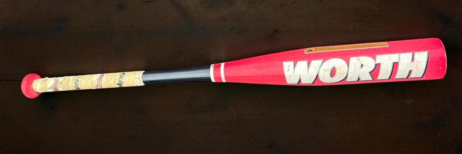 Pink Worth Storm Alloy T-Ball / Youth Bat 26” 14 oz -12 Pink 2 1/4” BPF 1.15