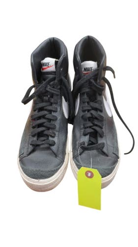 Nike Blazer Mid '77 High-Top Sneakers - Black/White - Size 10