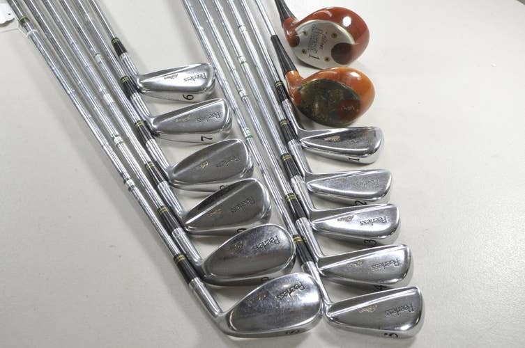 Peerless Palmer #1 and #3 Fairway Woods, 1-PW,SW Iron Set RH Stiff Steel #217091