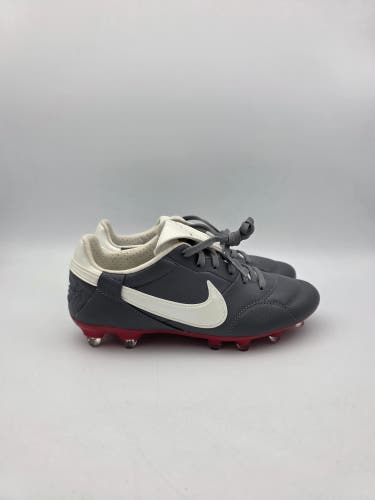 NEW Nike Premier III FG Graphite Grey Red Soccer Cleats Mens Size 5.5 HM0265-003