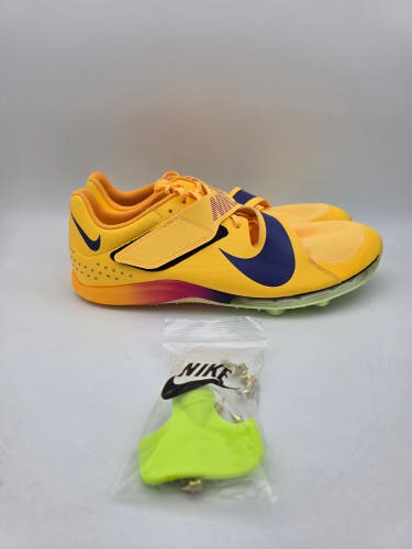 Nike Zoom Long Jump Elite Track Shoes Mens 11.5 Yellow Citron Spikes FZ9326-800