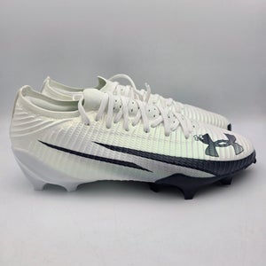Under Armour Blur Pro White Midnight Navy Football Cleats 3028220-103 Mens 13.5