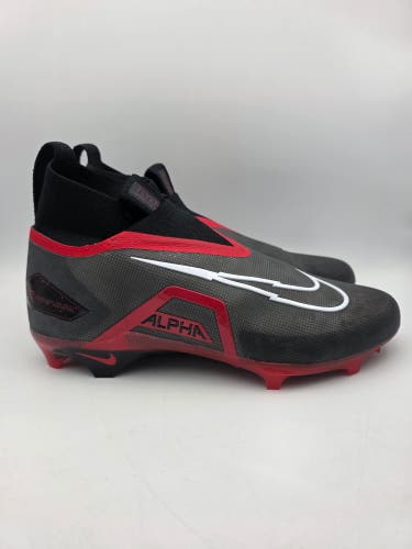 Nike Alpha Menace Elite 3 Black Red Football Cleats Mens Sz 13 DM1792-002